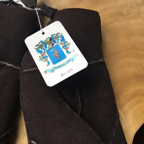 NWT Portolano Brown Suede & Sheerling Mens Gloves - Picture 3 of 4